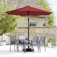 thumbnail image 6 of FUNDAZE 10FT Solar 32 LED Patio Umbrella w/ Tilt & Crank Lift, 8 Sturdy Ribs, UV Protection Solution-Dyed Fabric, for Garden, Backyard, Deck & Patio, Bright Red, 6 of 8
