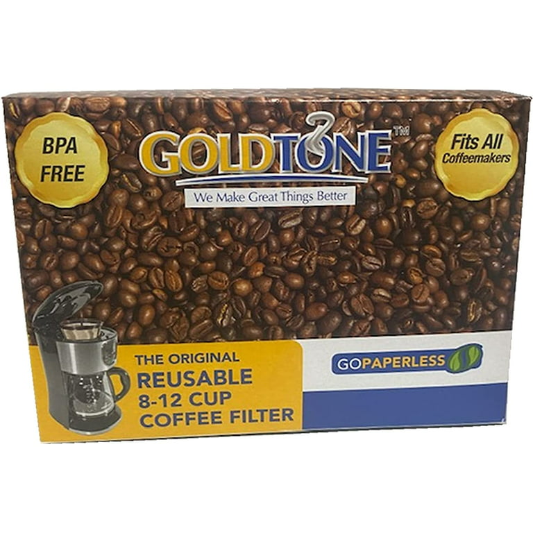 GOLDTONE Reusable 8-12 Cup Basket Coffee Filter fits Mr. Coffee Makers and  Brewers, Replaces your Paper Coffee Filters, BPA Free