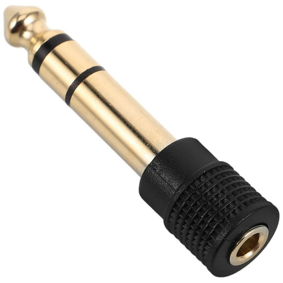HOMEMAXS Gold Plated 3.5mm Female to 6.35mm Male Audio Adapter Stereo Headphone Connector for Aux Cable Speaker and Home Audio Accessories