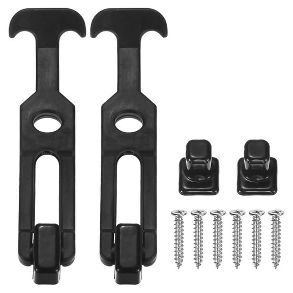 Uxcell 2-Pack T-Handle Rubber Flexible Draw Latches 6.3" Flexible T-Handle Hasp Rubber for Toolbox, Black