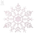 thumbnail image 3 of Gustave 4inches Set of 24 Plastic Glitter Snowflake Christmas Ornaments for Xmas Tree Decorating, Garland Crafting, Home Christmas New Year Embellishing "White", 3 of 7