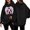 Black, variant on Casual Oversized Hooded Sweatshirt Soft Pullover With Front Pocket For Wear