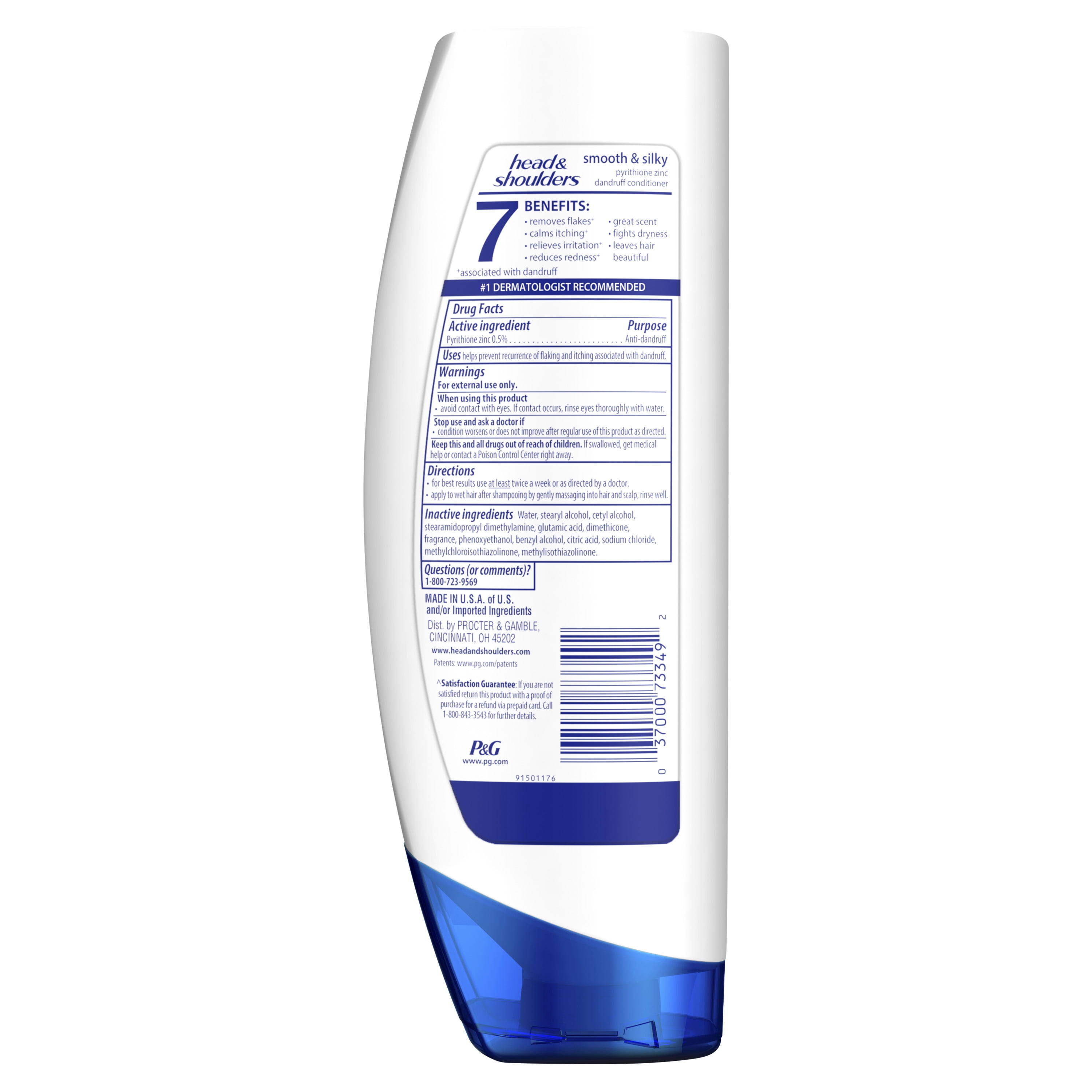 Head & Shoulders Smooth & Silky Hair & Scalp Conditioner, 12.8 fl oz