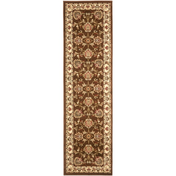 SAFAVIEH Lyndhurst Manuel Floral Runner Rug, Brown/Ivory, 2'3" x 10'