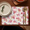 thumbnail image 5 of Set of 4 Heat Resistant Floral Placemats with Butterfly and Bee Pattern, Wrinkle Free Flax Table Mats for Country Rustic Dining, 5 of 6