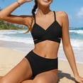 thumbnail image 5 of Purcolt Girls High Waisted Bikini Sets Two Piece Swimwear Front Criss Cross Tummy Control Swimsuit Bathing Suit for Girl 5-16Y, 5 of 9
