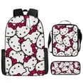 thumbnail image 4 of Juego de 3 mochilas Sanrio Hello Kitty Kuromi, bolsa para el almuerzo, bolsa para lápices, bolsa para la escuela, bolsa para estudiantes de primaria y secundaria, regalo de cumpleaños para niñas, 4 of 5