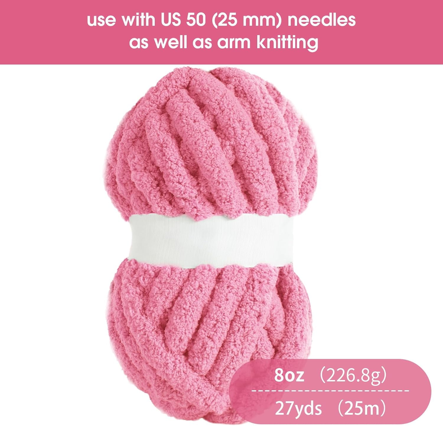 8Pcs Assorted Chunky Yarn for Crocheting,Super Bulky Large Soft Fluffy Yarn,Plush Fuzzy Yarn,Thick Chenille Yarn for Hand Knitting/Arm Knitting(27yds,8 oz Each Skein)