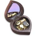 thumbnail image 1 of BinkeGG Play (Row Row Row Your Boat) Walnut Wooden Heart Shape Music Box with Sankyo Musical Movement (65 Tunes Option), 1 of 8