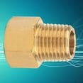thumbnail image 2 of Pipe Fitting For Pressure Gauge, Thread Stable Practical 1/4 BSPT Male To 1/2 NPT Female, For 60° Water, Gas, Oil, Fuel Tight Connection Brass, 2 of 8
