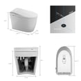thumbnail image 2 of Smart Toilet, Bidet Toilet with Automatic Flip Cover, Electric Tankless Toilet with Heated Bidet Built In, LED Display, Automatic and Foot Feel Flush, White, 2 of 9