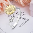 thumbnail image 1 of Versatile Rotatable Adjustable Anxiety Relieving Pressure Relieving Silver Plated Zircon Ring for Finger, 1 of 4