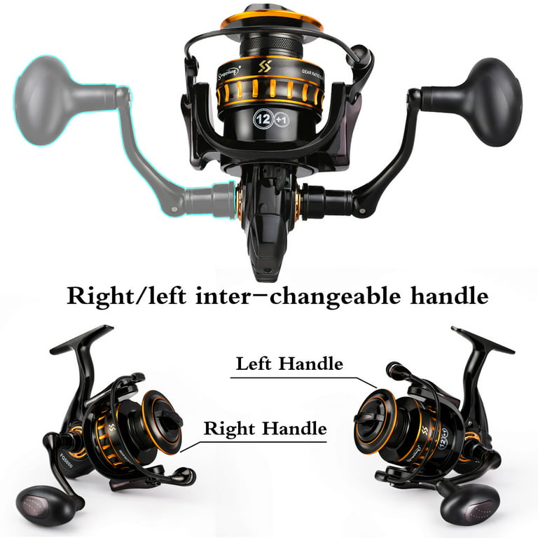 Ketsicart 12BB Spinning Fishing Reel Lightweight Reel with Smooth Metal  Spool Collapsible Left Right Interchangeable Handle Super Powerful Fishing  Reel : : Sports, Fitness & Outdoors
