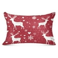 thumbnail image 3 of Pillow Case Plush Pillow Heart Reindeer and Snowflake Pattern Case standard size/King size/Queen size Bed Pillow Pillowcases, 3 of 9