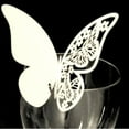 thumbnail image 3 of 50Pcs Wedding Butterfly Place Card Laser Hollow Paper Cup Card Butterfly Wall Sticker Decoration Card, 3 of 7