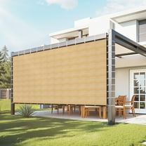 VEVOR 90% Sun Shade Cloth, 12 x 20 ft Pergola Shade Cover with Stainless Steel Grommets, Sun Shades Canopy Privacy Screen with 160 GSM HDPE Material, for Outdoor, Patio, Garden, and Backyard (Beige)