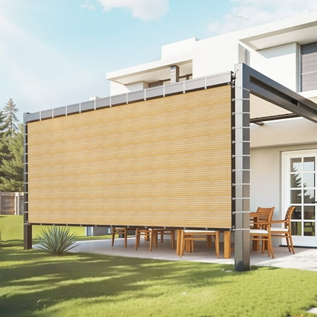 VEVOR 90% Sun Shade Cloth, 12 x 20 ft Pergola Shade Cover with Stainless Steel Grommets, Sun Shades Canopy Privacy Screen with 160 GSM HDPE Material, for Outdoor, Patio, Garden, and Backyard (Beige)