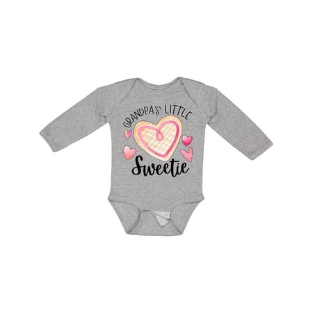 

Inktastic Grandpa s Little Sweetie with Pink Heart Cookie Gift Baby Boy or Baby Girl Long Sleeve Bodysuit