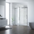 thumbnail image 2 of Vigo Erie 59 1/2 to 60 1/2 in. x 73.5 in. Framed Sliding Shower Door in Chrome with Clear Glass and Handle, 2 of 11