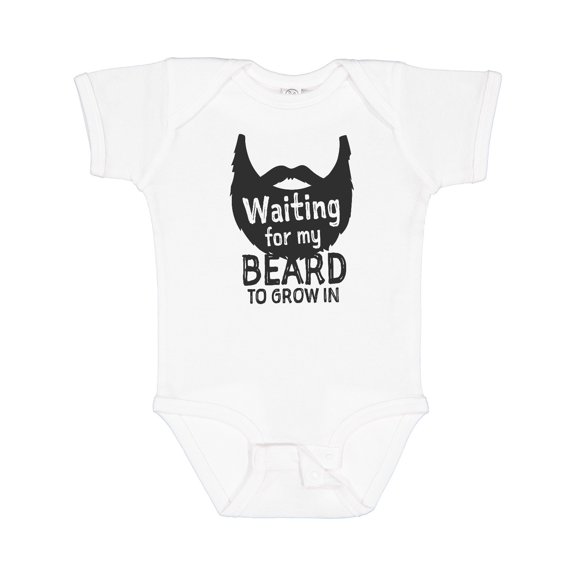 Inktastic Waiting for My Beard to Grow in Boys Baby Bodysuit