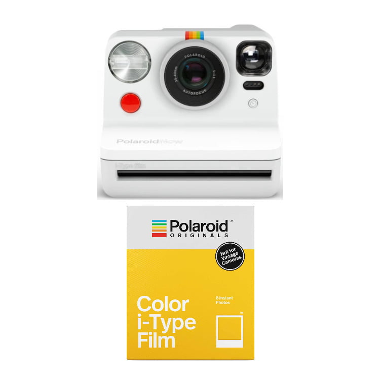Polaroid Originals Now i-Type Instant Film Camera Black and White Bundle 