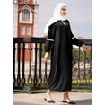 thumbnail image 6 of IDOPIP Muslim Abaya Hijab Dress for Women Sequin Islamic Prayer Dress One Piece Dubai Islamic clothes, 6 of 8