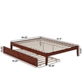 thumbnail image 5 of Colorado Queen Bed with USB Turbo Charger and Twin Extra Long Trundle in Walnut, 5 of 6