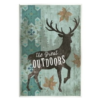 Stupell The Great Outdoors Deer Silhouette Animals & Insects Painting Wall Plaque Unframed Art Print Wall Art