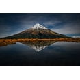 thumbnail image 2 of Zhang, Yan 32x23 White Modern Wood Framed Museum Art Print Titled - Mount Taranaki - A Starry Night, 2 of 4