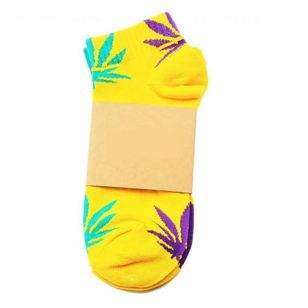 

Fashion Maple Leaf Pattern Non-slip and Sweat Absorbent Men s and Women s Couple Socks are Suitable for Daily Wear Dressing Adding Fashion Sense Yellow&Green Purple