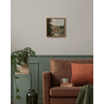 thumbnail image 3 of 10x10in Natural Framed Countrysid and Rivulet Framed Wall Art Vintage Classic Retro Village Landscape Rustic Wall Prints Farmhouse Kitchen Bathroom Office Decor, 3 of 4