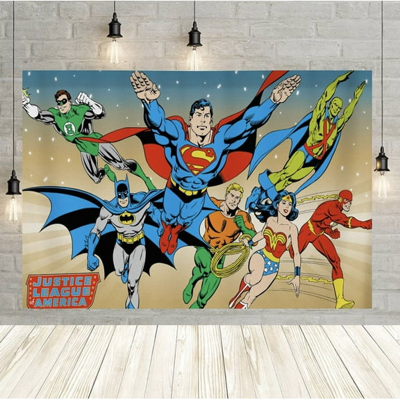 Superman backdrop, 60×40 inch Superman backdrop, children's party decoration backdrop