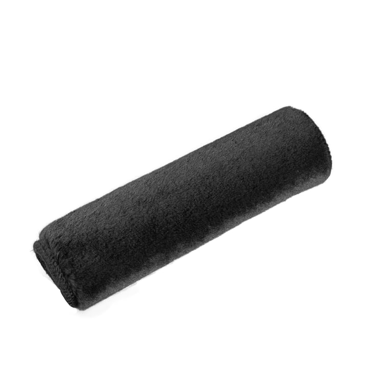 Auto Drive Plush Faux Fur Seatbelt Pad, Black photo 1