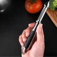 thumbnail image 3 of Retillas para Acero Inoxidable de Cocina,5 en 1 Pelador de Frutas Vegetales Raspador de Piel Multifuncional de Rejilla de Melón,Mango Antideslizante Ergonómico,Acero Inoxidable Pelador para Pelado Ráp, 3 of 9