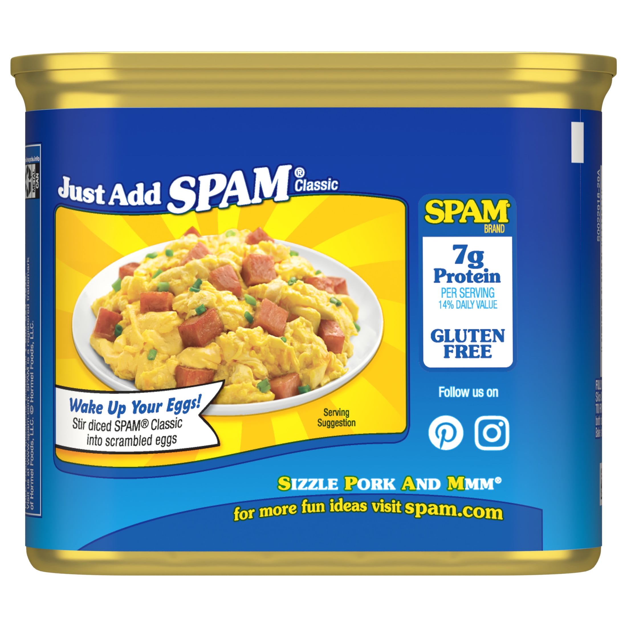SPAM Classic, 7 g of protein, 12 oz Can (12-Pack)