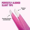 thumbnail image 4 of Revlon Diamond Slanted Tip Tweezers, High-Precision Hair Removal, Pink & Purple, 1 Count, 1 count, 4 of 7