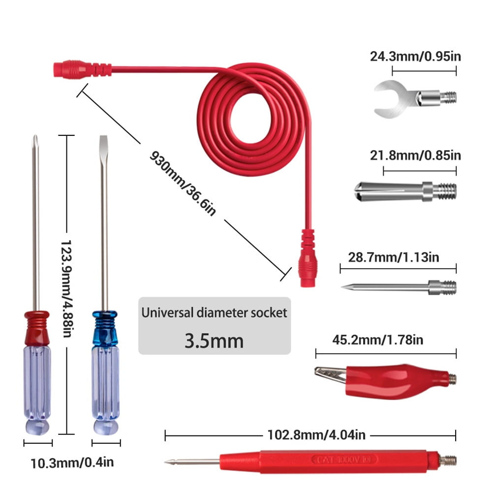 NUOLUX Universal Meter Test Line 3Pcs Assorted Color Silicone Clip Insulated Handle