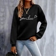 thumbnail image 2 of successthop Crewneck Sweatshirt Oversized Women Long Sleeve Top No Hood Pullover Sweaters Letter Everyday Streetwear L, 2 of 4