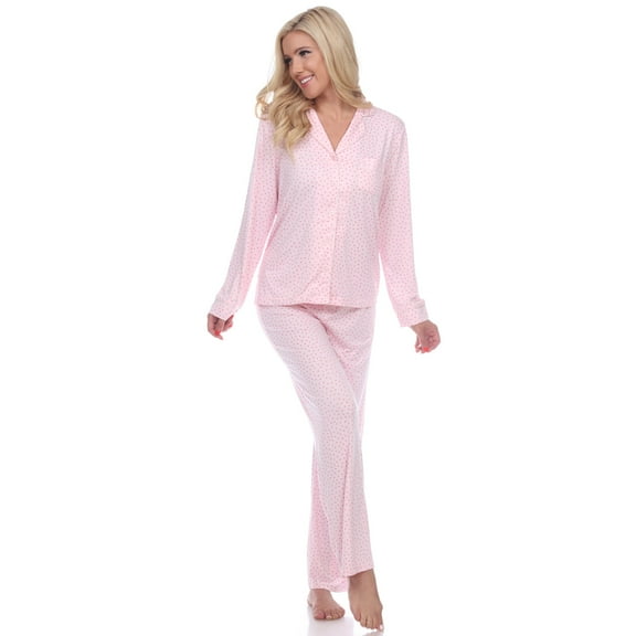 White Mark Women's Long Sleeve Pajama Set