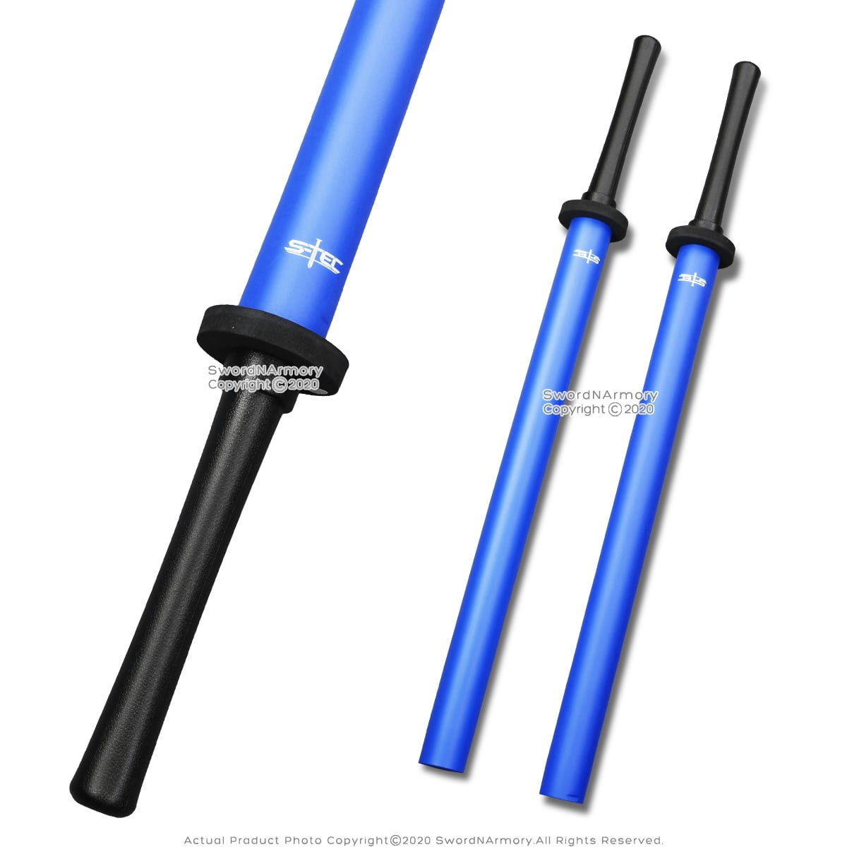Set of 2 Foam Padded Training Swords Shinai Bokken with Hard Plastic Handle