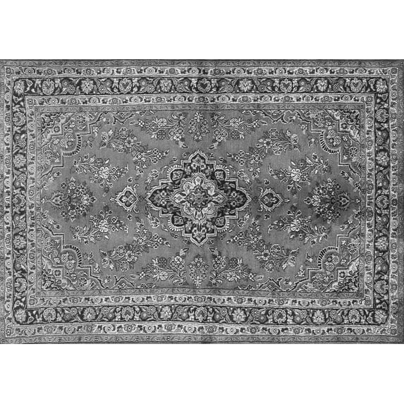 Ahgly Company Indoor Rectangle Medallion Gray Traditional Area Rugs, 7' x 10'