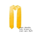 thumbnail image 3 of PMVFHDE Graduation Solid Color Academic Stole for Advanced Studies, 150cm Long Sash for Graduation Events, Traditional Scholastic Scarf for Graduates Yellow, 3 of 6