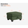 thumbnail image 6 of CHIC HOUSE Middle Module for Modular Sofa with Storage, Middle Module for Customizable Sectional Sofa Couch,Accent Armless Chair, Single Seat,Green, 6 of 7