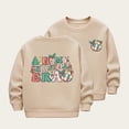 thumbnail image 2 of Bjutir Christmas Sweatshirts For Girls Toddler Boys Fall Winter Long Sleeve Crewneck Christmas Print Casual Thick Warm Hoodie For Boys Girls Khaki Size 5-6 Years, 2 of 3
