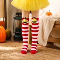 thumbnail image 3 of Kids Bee Knee High Socks for Halloween, 3D Plush Bumblebee Costume Socks, Red White Striped Toddler Girls Socks for Christmas Stocking Stuffers, Gag Gifts and Fun Holiday Gifts, 3 of 4