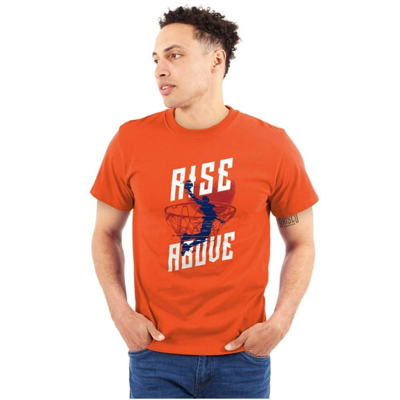 Rise Above Basketball Slam Dunk Men's Graphic T Shirt Tees Brisco Brands S
