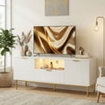 thumbnail image 2 of HOMCOM TV Console with RGB LED Lights, TV Unit for TVs up to 50 Inch, White, 2 of 10
