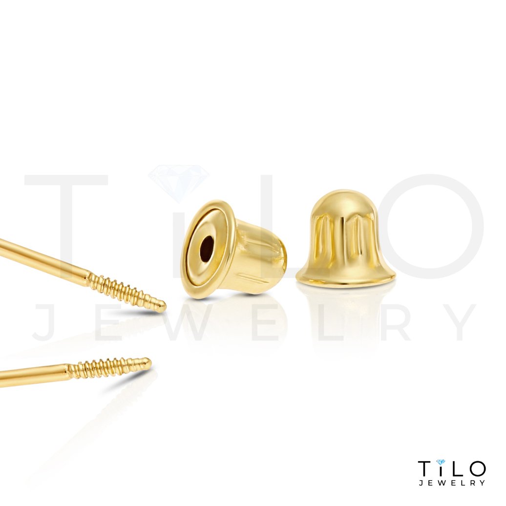 Tilo Jewelry 10K Yellow Gold CZ Stud Earrings photo 5