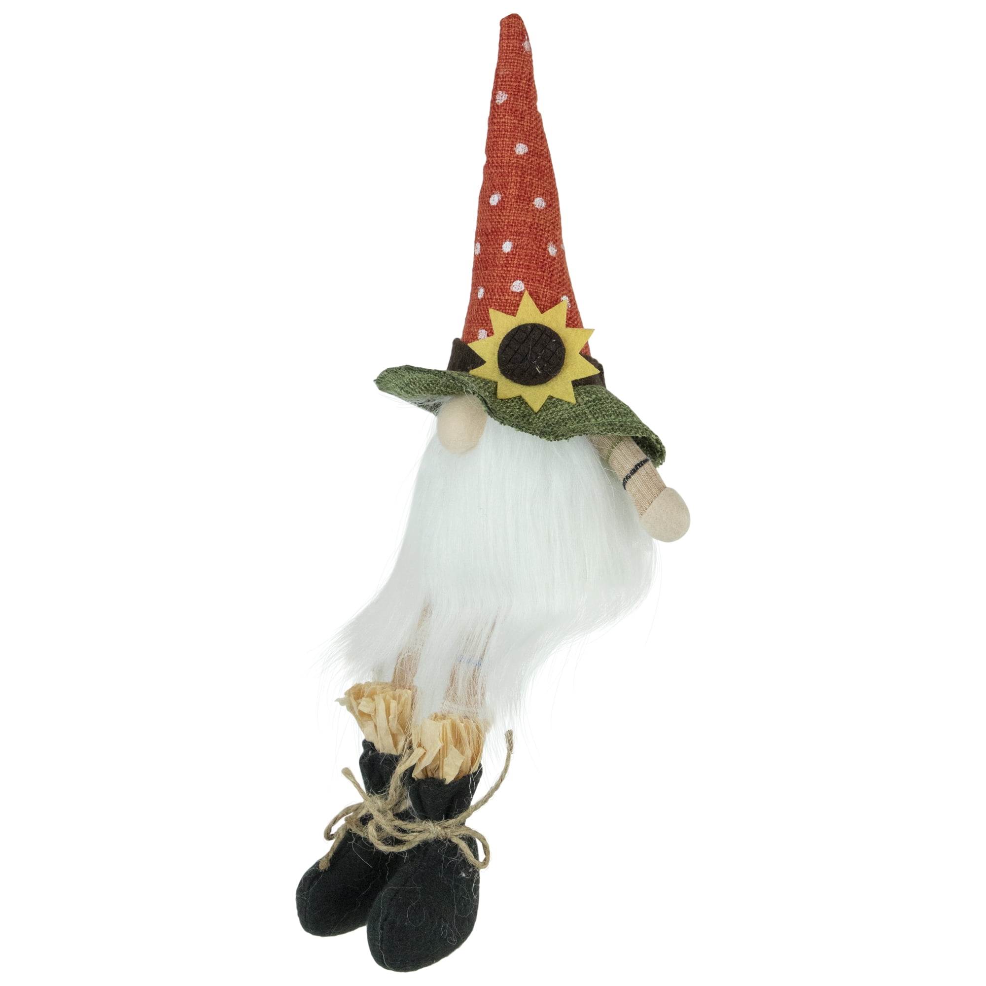 11" Sitting Sunflower Autumn Harvest Tabletop Gnome Figurine