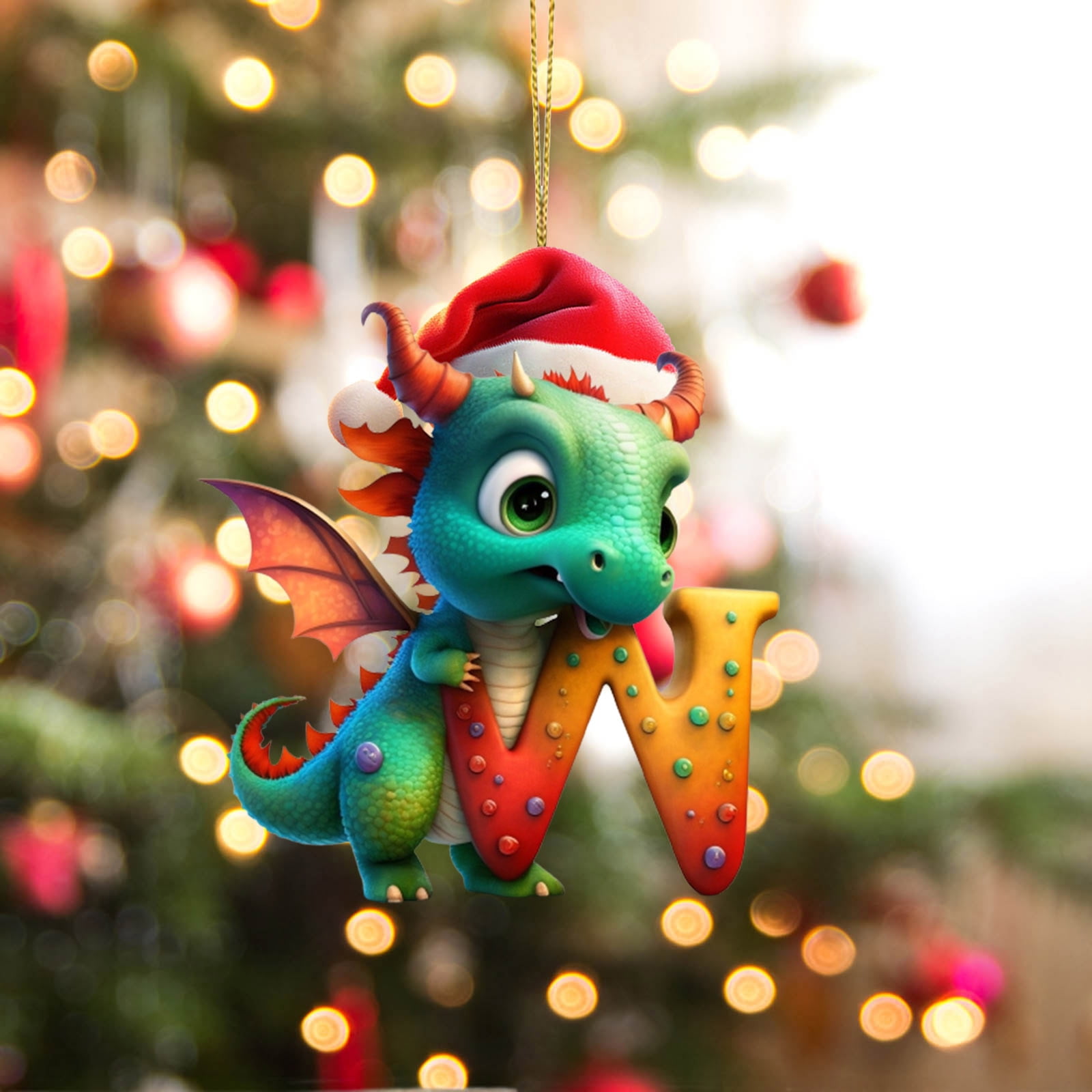 Ornements De Dragon Acrylique - Décoration De Noël Fantaisie - Pendents Sapin Dinosaures Vintage - Thème Fantasy
